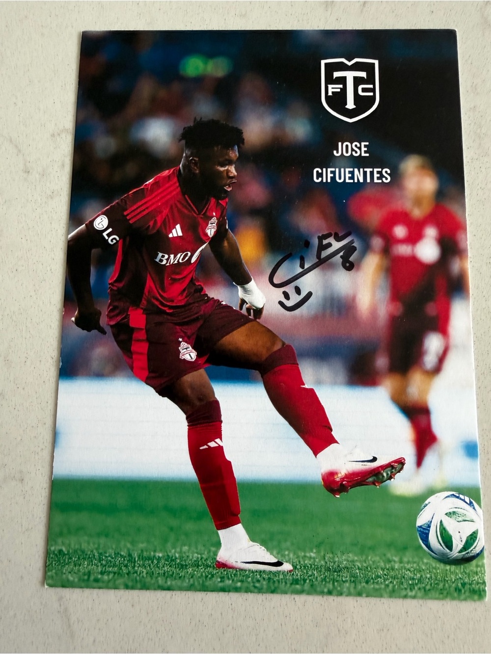 Jose Cifuentes Signed Toronto FC Photo